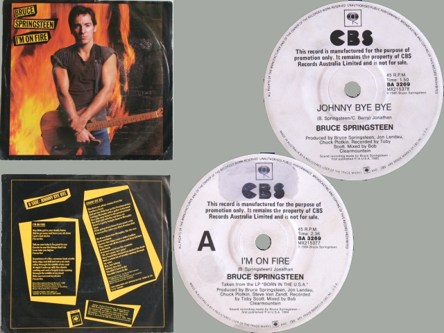Bruce Springsteen - I'M ON FIRE / JOHNNY BYE BYE